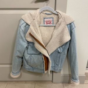 Levi’s Denim & Shearling Hooded Jacket